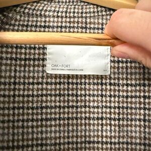 OAK + FORT Houndstooth Patterned Jacket